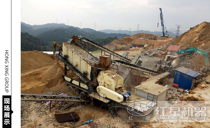 红星鹅卵石打石机生产现场 红星鹅卵石打石机生产现场