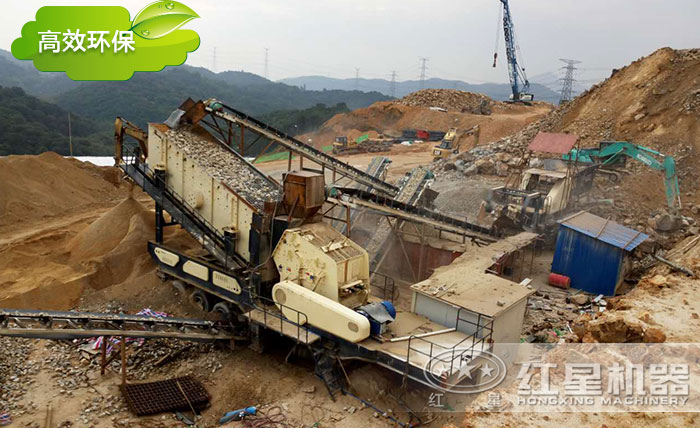 沙石料移动式破碎机环保、高产 沙石料移动式破碎机环保、高产