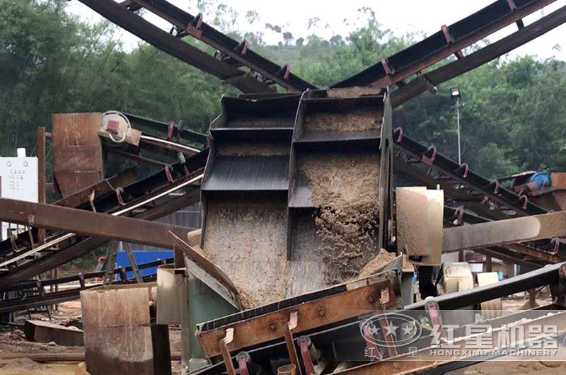 经过洗砂机清洗的物料更干净