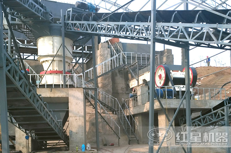 江苏客户卵石破碎生产线现场 江苏客户卵石破碎生产线现场