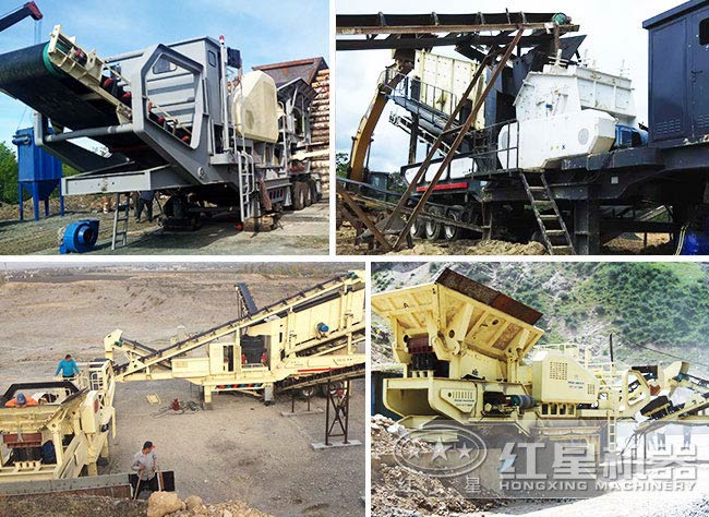 山石移动式破碎站现场 山石移动式破碎站现场